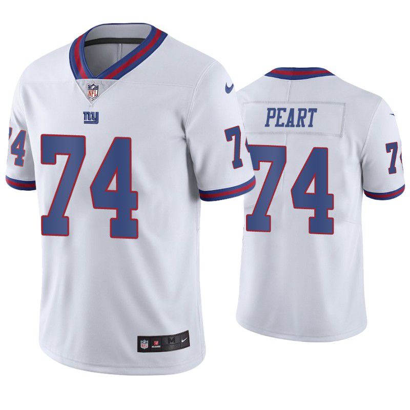 Men New York Giants 74 Matt Peart Nike White Color Rush Limited NFL Jersey